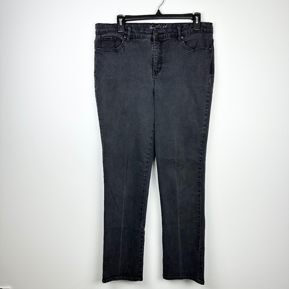 Gloria Vanderbilt Rail Straight All Around Slimming Effect Black Denim Jeans